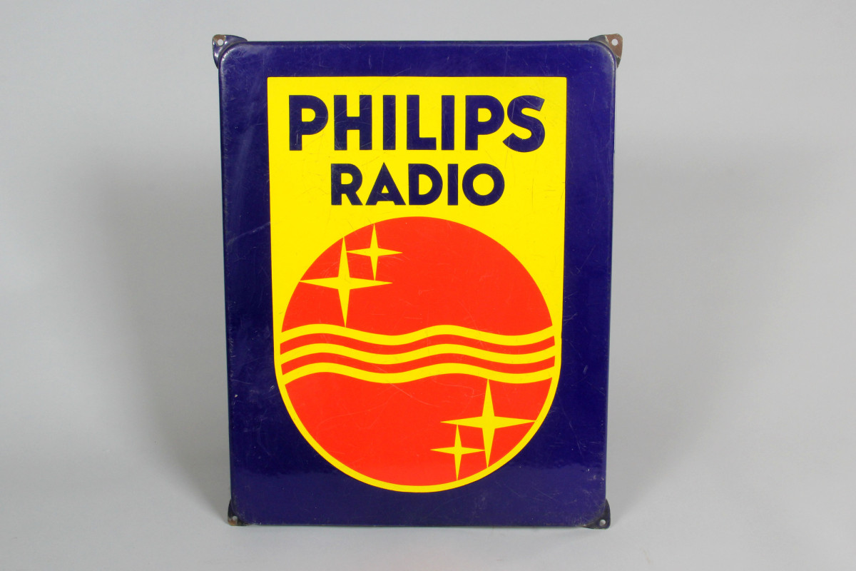 PHILIPS radio advertising sign