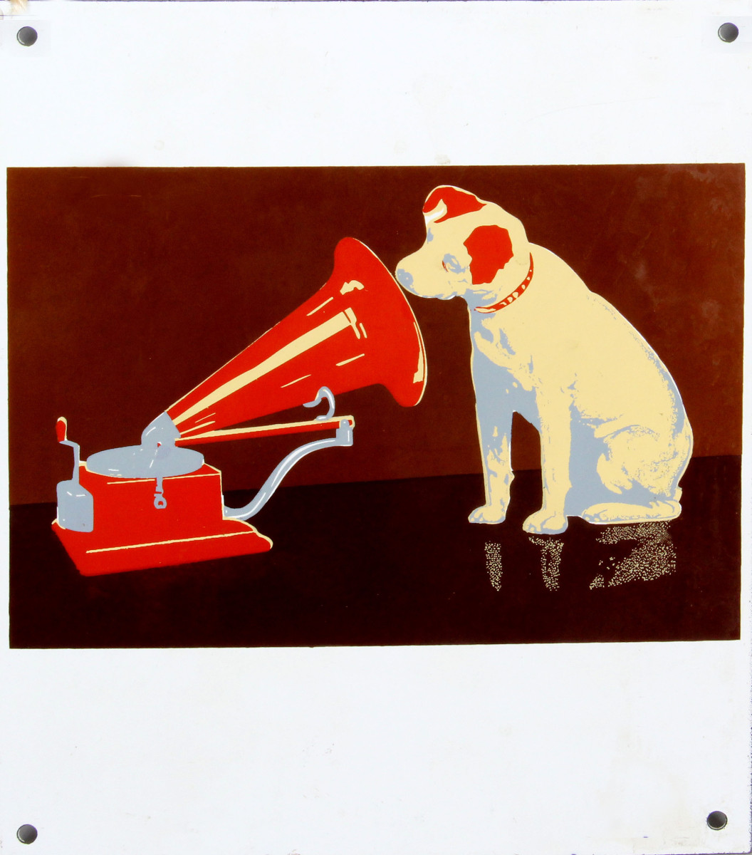 HMV advertising sign