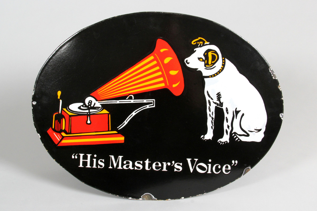 HMV advertising sign