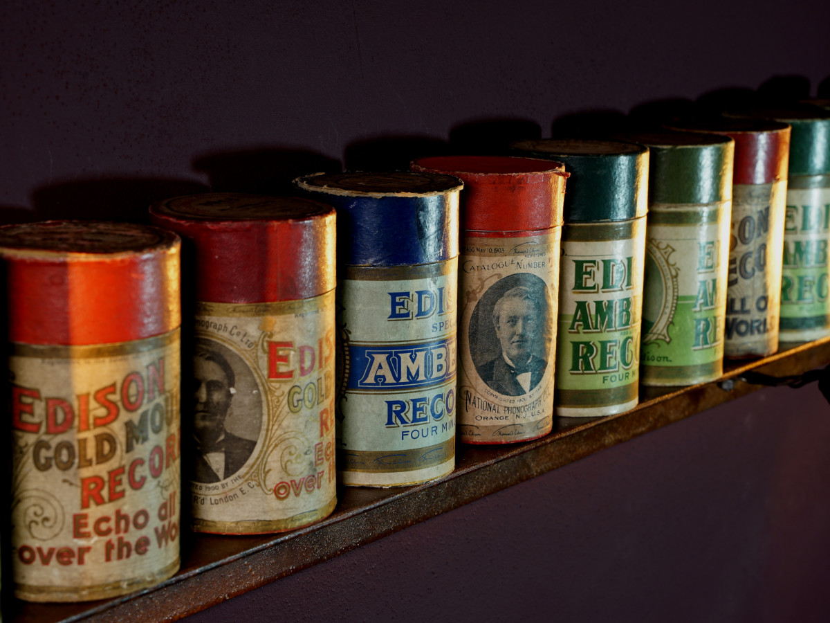 set of 18 phonograph cylinders